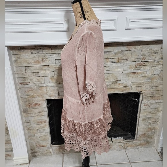 Boston Proper embroidered lace boho flapper style gorgeous dress size medium - Picture 2 of 9